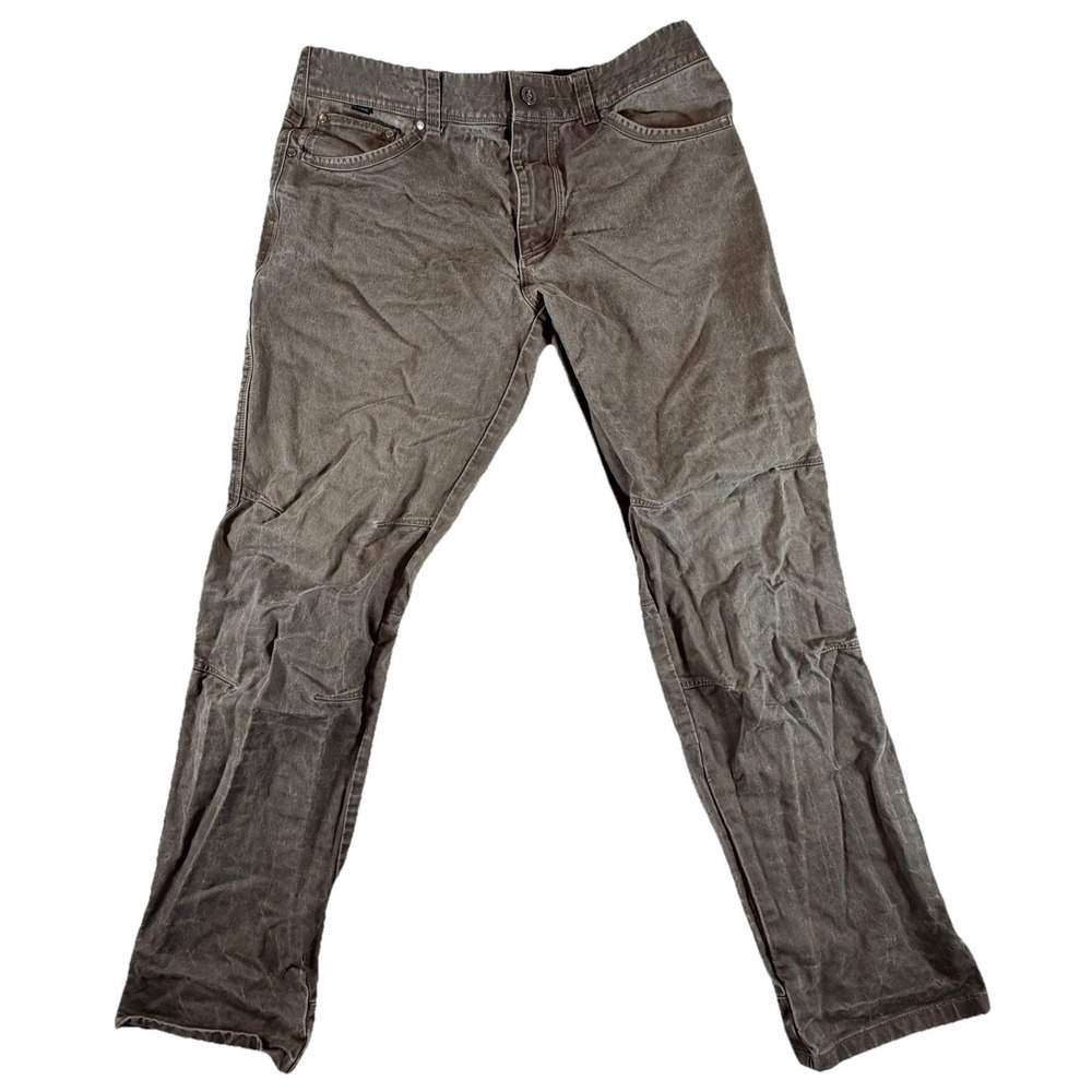 Kuhl Pants Men's 36x32 Gray Rydr Vintage Patina Dye Outdoor Hiking Canvas Heavy